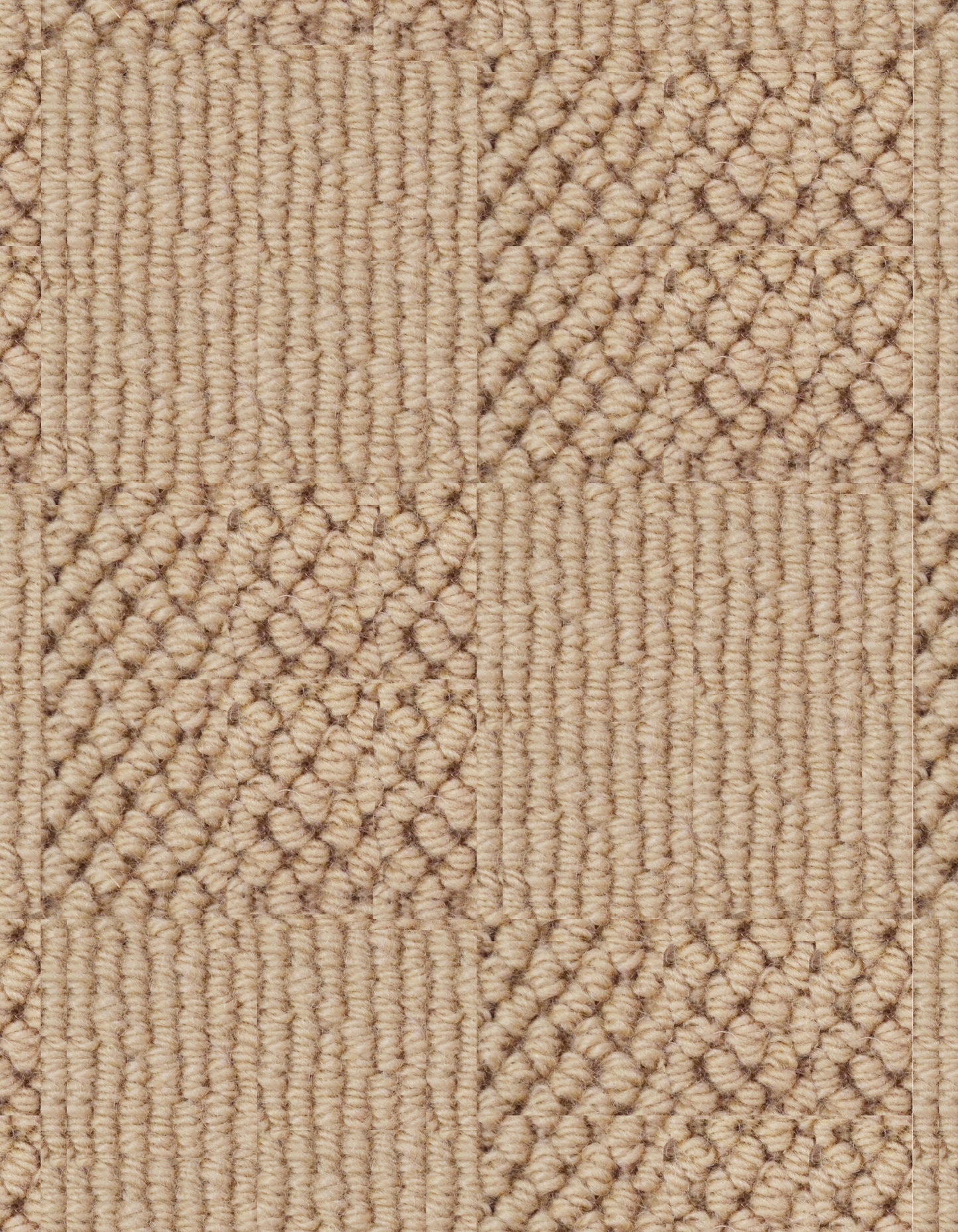 Chadham Square 12'x70' New Zealand wool loop carpet in color Honey Beige