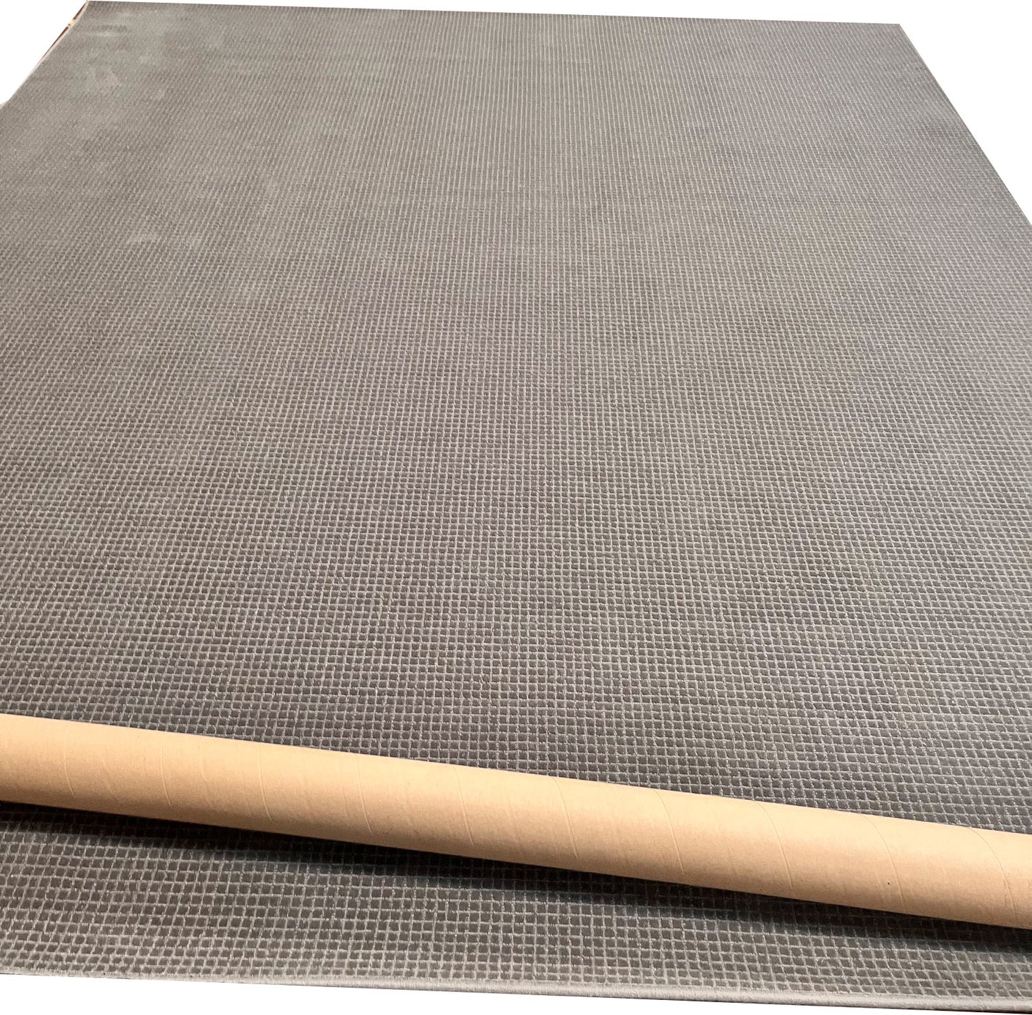 Custom delta 6'x7'9" in 100% New Zealand wool feather grey