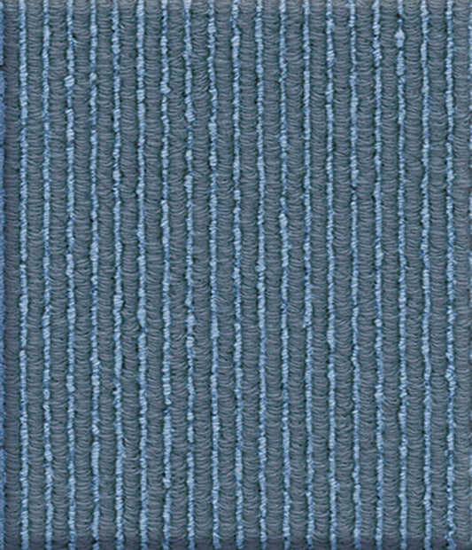Aria 12'x8' New Zealand wool loop carpet in color Pitch Blue