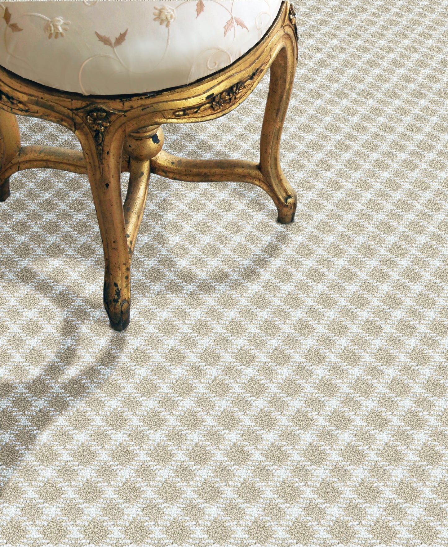 Contessa 12'x22' New Zealand wool loop carpet in color Honey