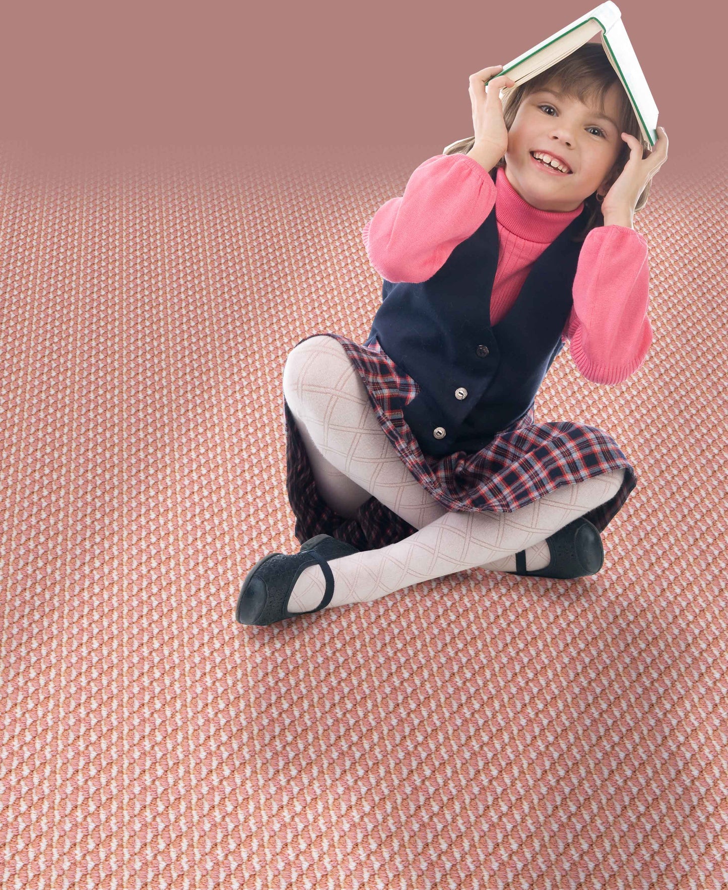 Inspiration 12'x12' New Zealand wool loop carpet in color Jasmine