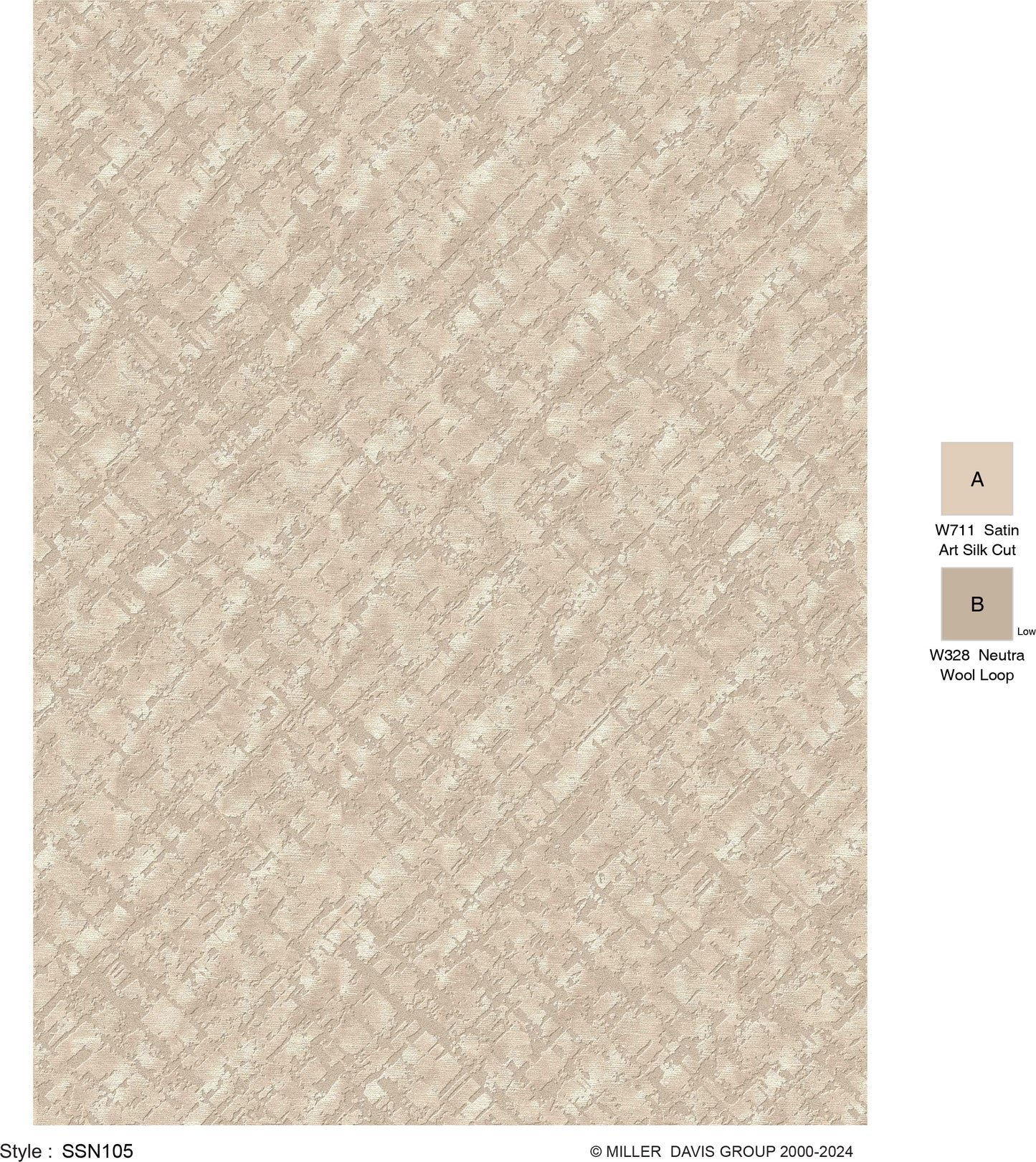 ssn104 area rug 6'x9' in 100% New Zealand wool colorsatin
