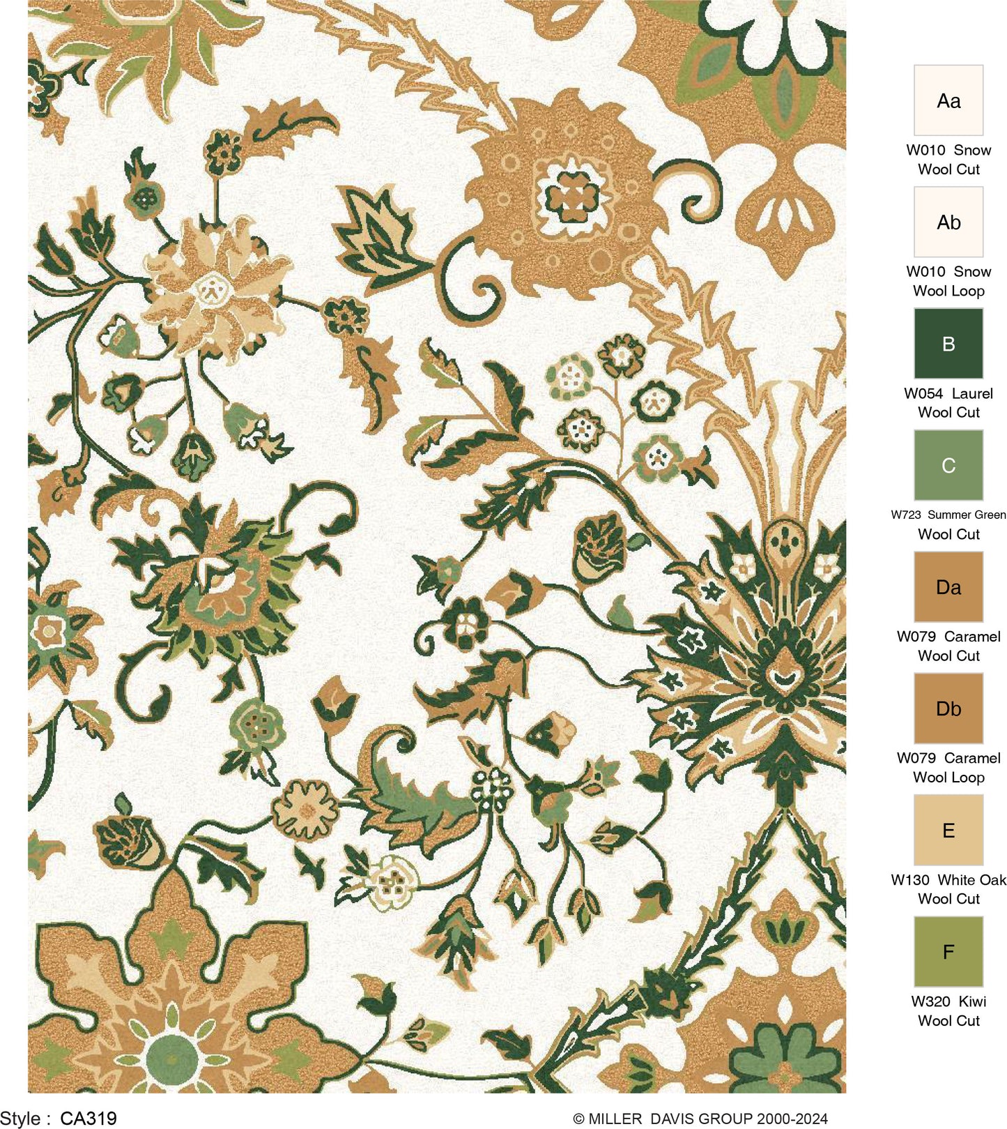 ca318 13'x17' in 100% New Zealand wool snow white