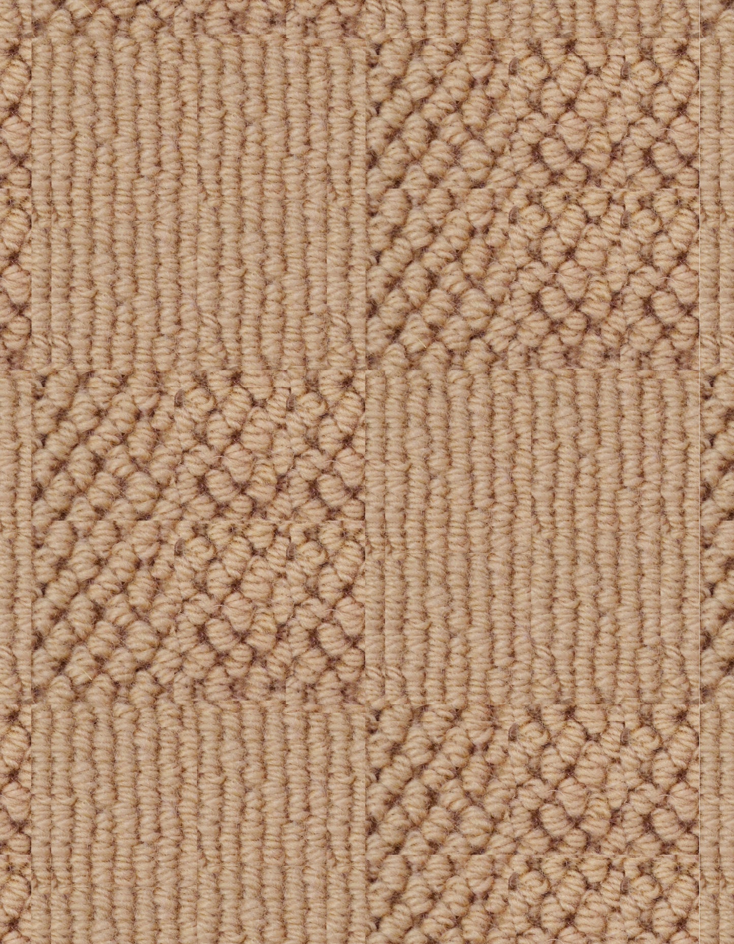 Chadham Square 12'x74' New Zealand wool loop carpet in color Pecan