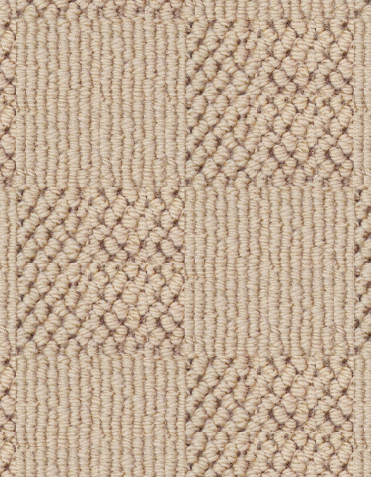 Chadham Square 9'x17' New Zealand wool loop carpet in color Rice Paper