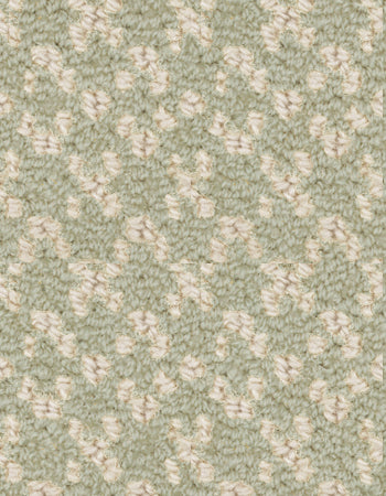 Mist 12'x31'New Zealand wool loop carpet in color Fern