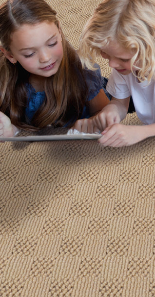 Shadoweave 12'x47' New Zealand wool loop carpet in color Teastain